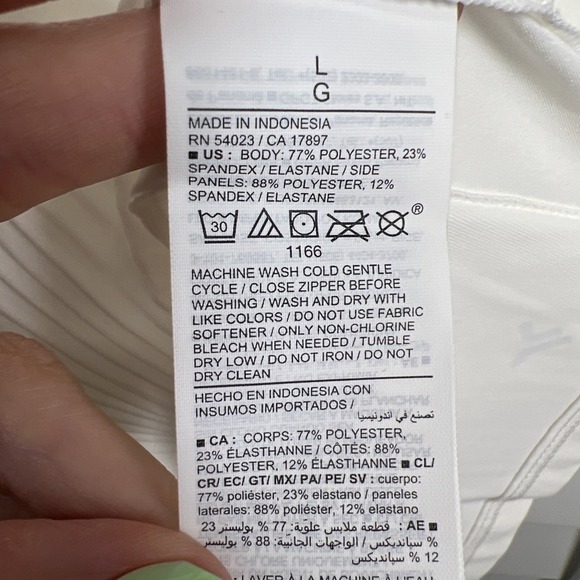 Old Navy PowerSoft Half Zip Sleeveless Athletic Dress Size Large White NWT - Picture 8 of 10